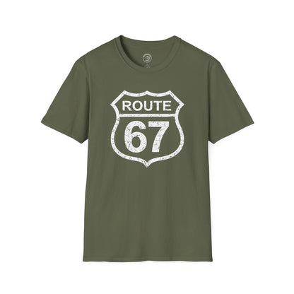 Route 67 Vintage Highway Shield Unisex T-Shirt | Softstyle® Comfort Tee