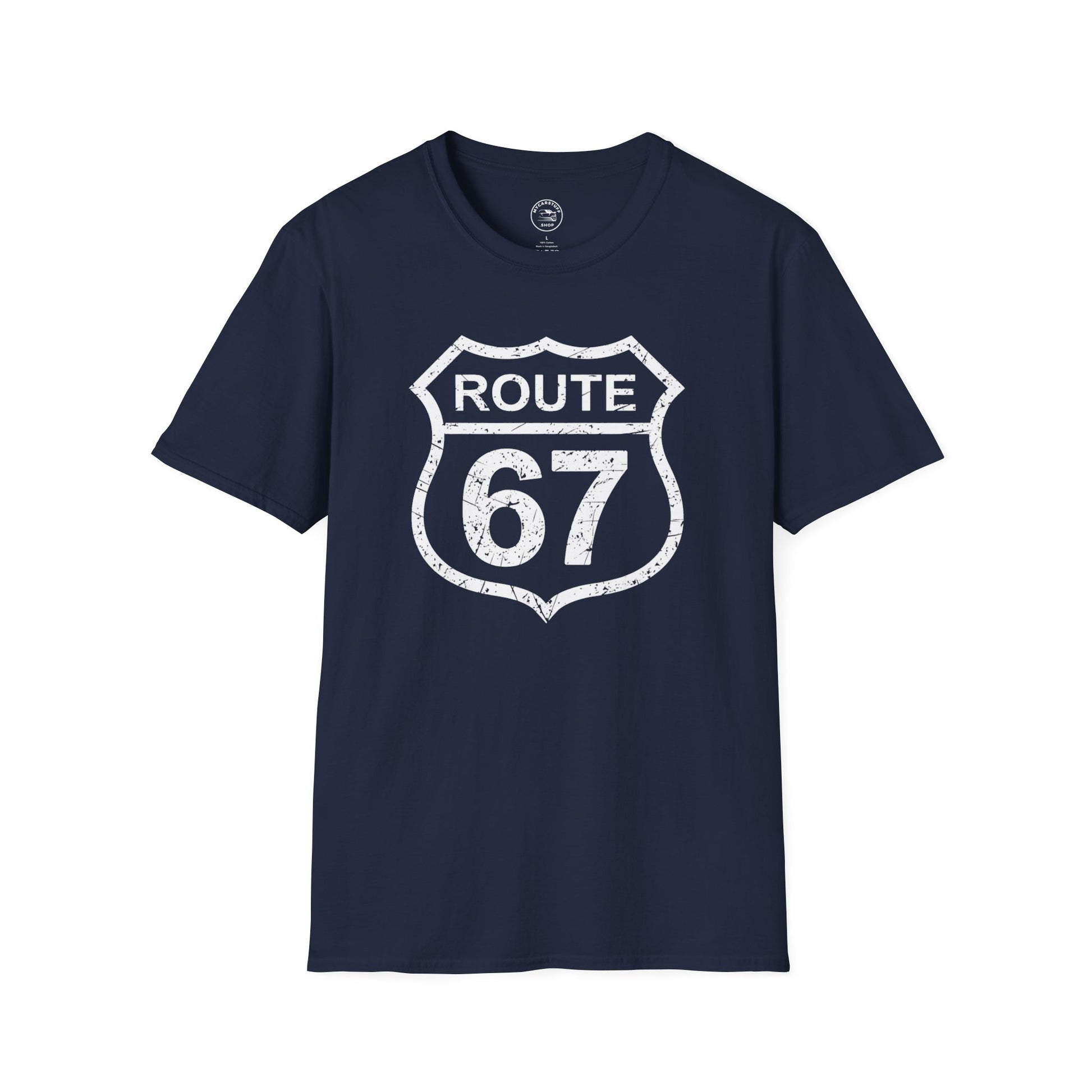 Route 67 Vintage Highway Shield Unisex T-Shirt | Softstyle® Comfort Tee