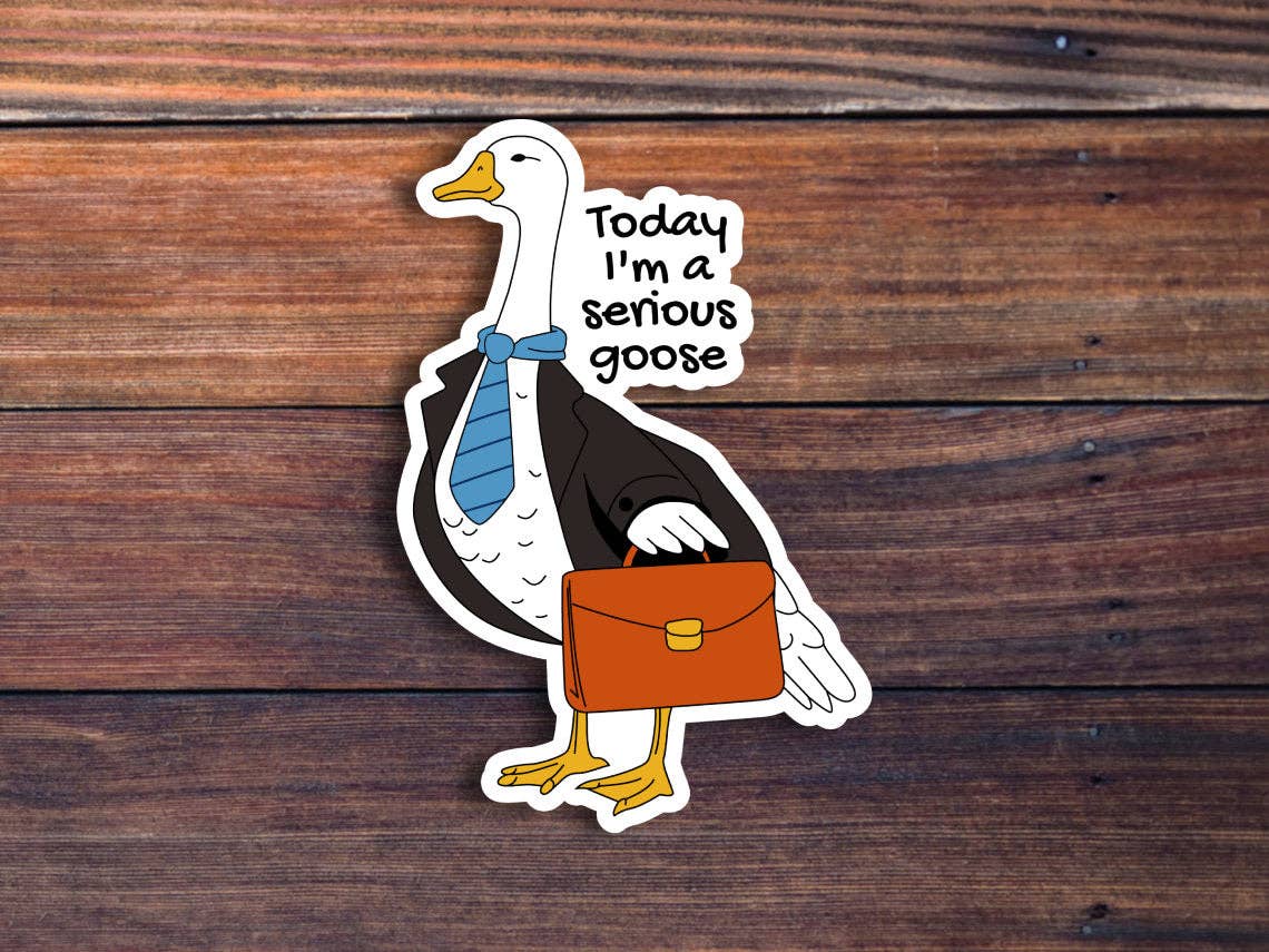 Serious Goose Sticker