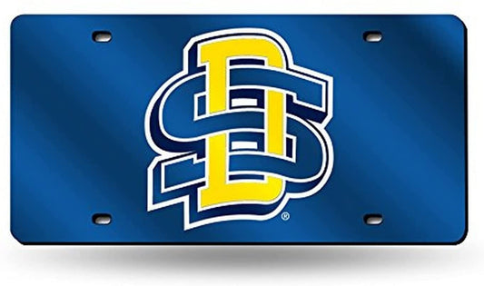 South Dakota State University Jackrabbits Laser Cut Tag License Plate, Mirrored Acrylic Inlaid, 6x12 Inch