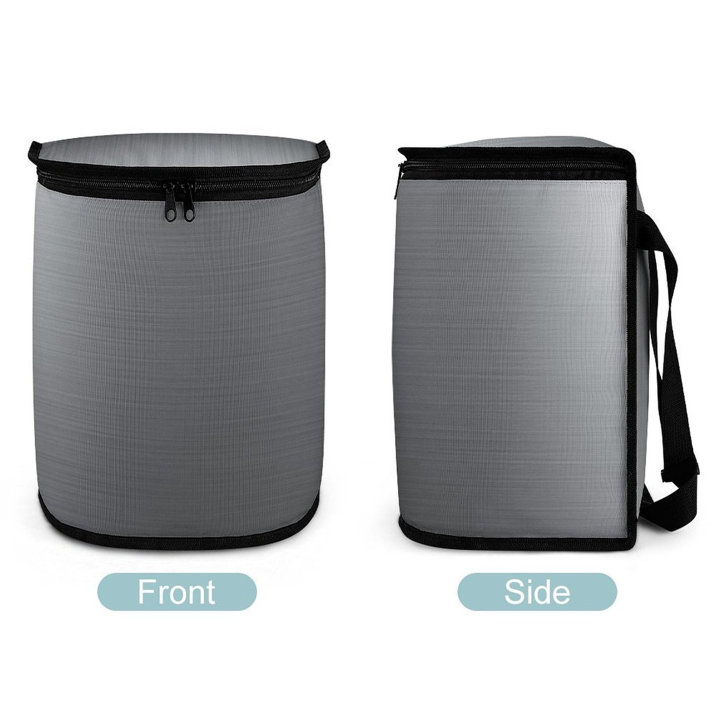 Stainless Steel Look Car Trash Can Bag – Waterproof Hanging Garbage Storage Organizer