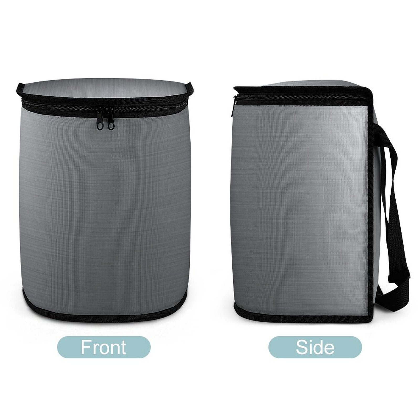 Stainless Steel Look Car Trash Can Bag – Waterproof Hanging Garbage Storage Organizer