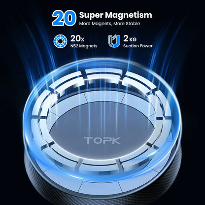 Topk product with super magnetism features on a dark background
