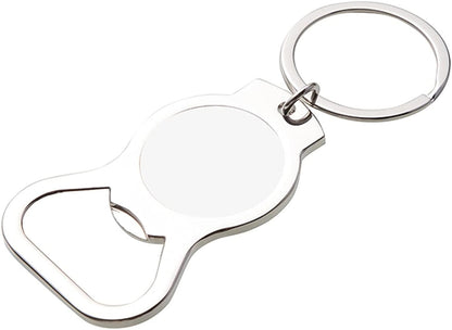 Tampa Bay Lightning Premium Solid Metal Bottle Opener Keychain, Silver Key Ring, Team Logo