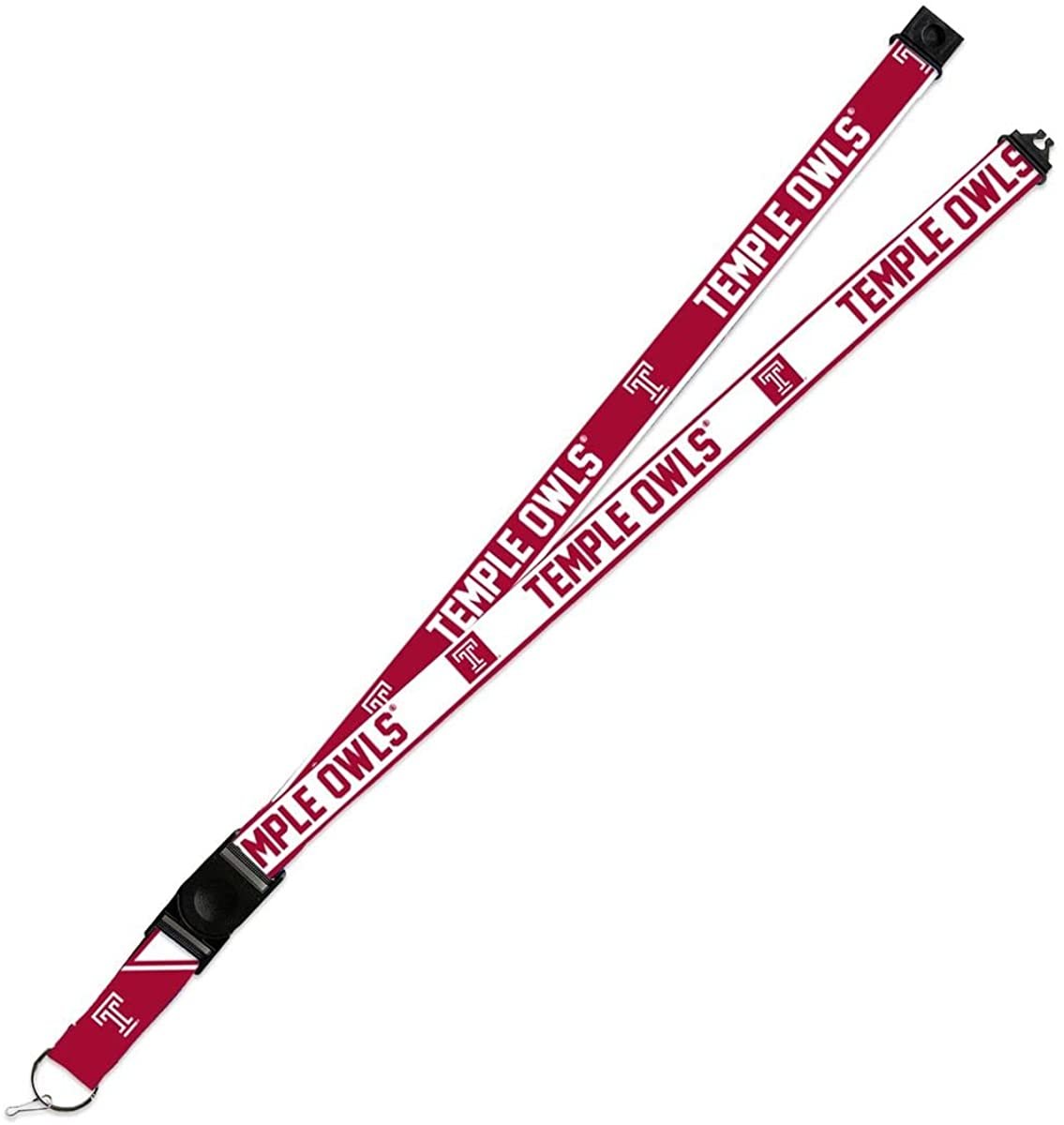 Temple Owls Lanyard Keychain 2-sided Breakaway Clip University of