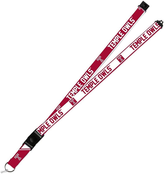 Temple Owls Lanyard Keychain 2-sided Breakaway Clip University of