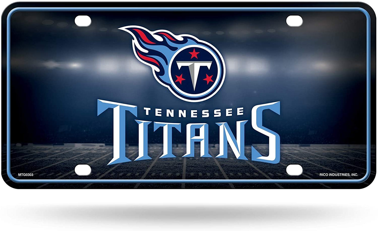 Tennessee Titans Metal Auto Tag License Plate, Logo Design, 12x6 Inc