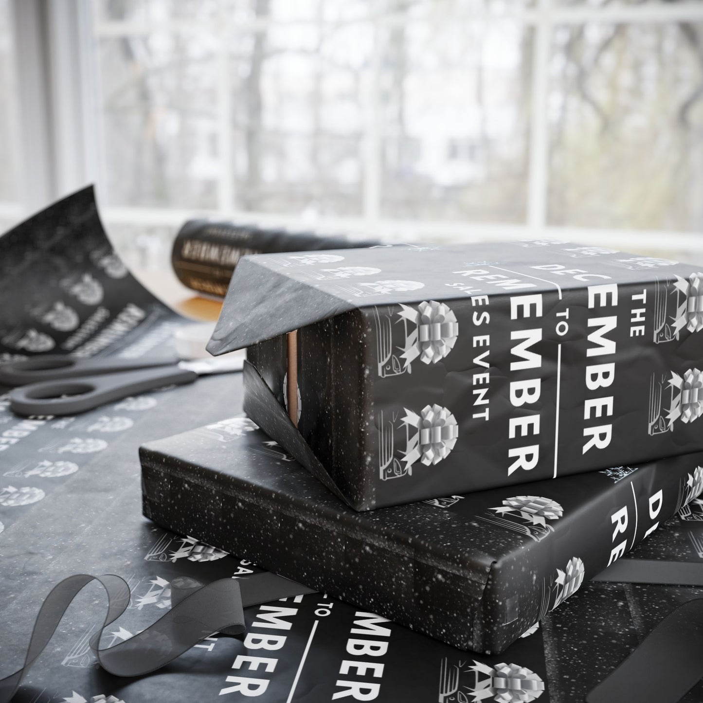 The December to Remember Sales Event Holiday Wrapping Paper – Festive Christmas Gift Wrap for Car Lovers