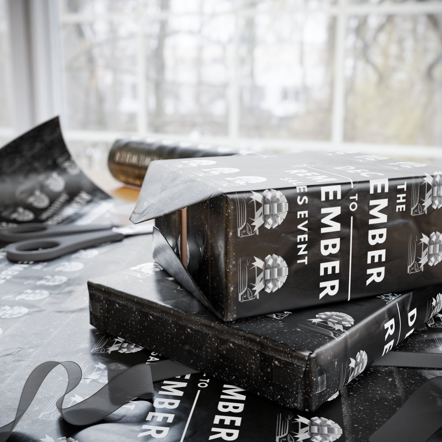 The December to Remember Sales Event Holiday Wrapping Paper – Festive Christmas Gift Wrap for Car Lovers