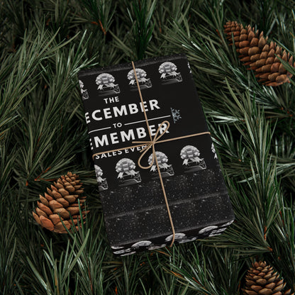 The December to Remember Sales Event Holiday Wrapping Paper – Festive Christmas Gift Wrap for Car Lovers