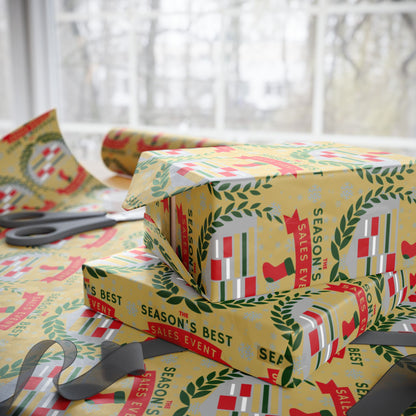 The Season's Best Sales Event Holiday Wrapping Paper – Festive Christmas Gift Wrap for Car Lovers