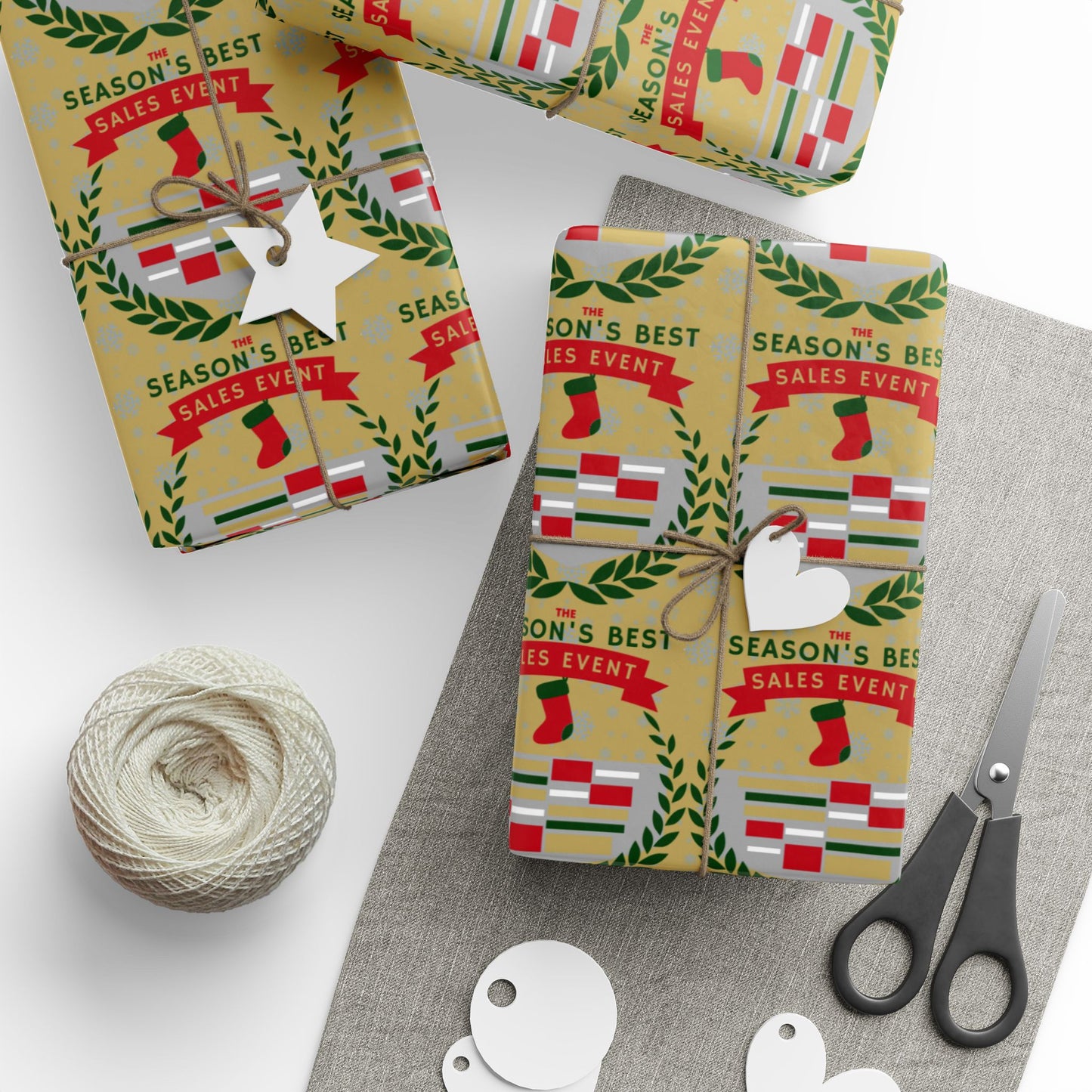 The Season's Best Sales Event Holiday Wrapping Paper – Festive Christmas Gift Wrap for Car Lovers