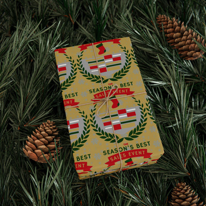 The Season's Best Sales Event Holiday Wrapping Paper – Festive Christmas Gift Wrap for Car Lovers