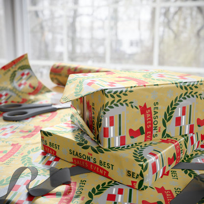 The Season's Best Sales Event Holiday Wrapping Paper – Festive Christmas Gift Wrap for Car Lovers
