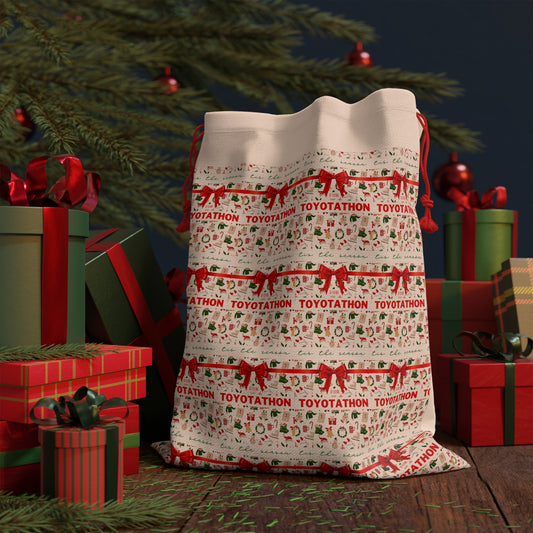 Tis the Season for Toyotathon Gift Bag – Reusable Holiday Santa Sack & Custom Drawstring Bag