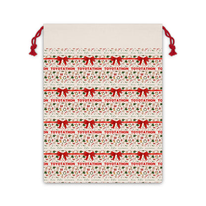 Tis the Season for Toyotathon Gift Bag – Reusable Holiday Santa Sack & Custom Drawstring Bag