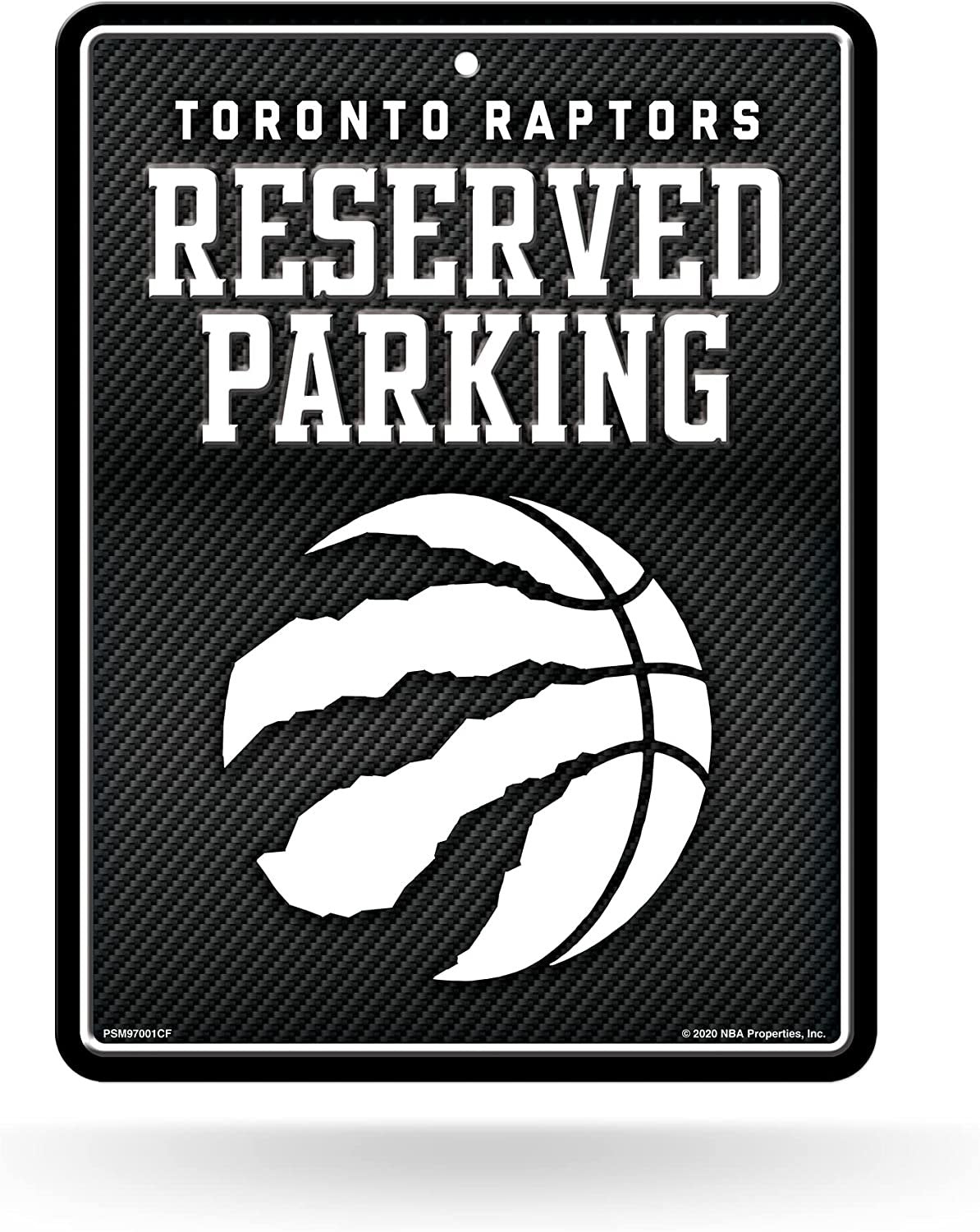 Toronto Raptors Metal Parking Novelty Wall Sign 8.5 x 11 Inch Carbon Fiber Design