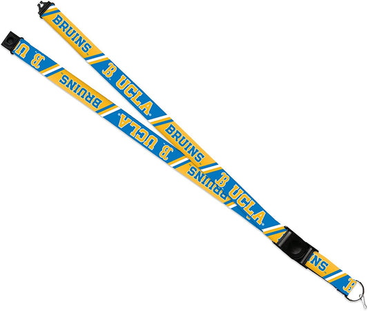 UCLA Bruins Lanyard Keychain Double Sided 18 Inch Button Clip Safety Breakaway