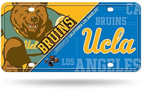 UCLA Bruins Metal Auto Tag License Plate, Split Design, 12x6 Inch