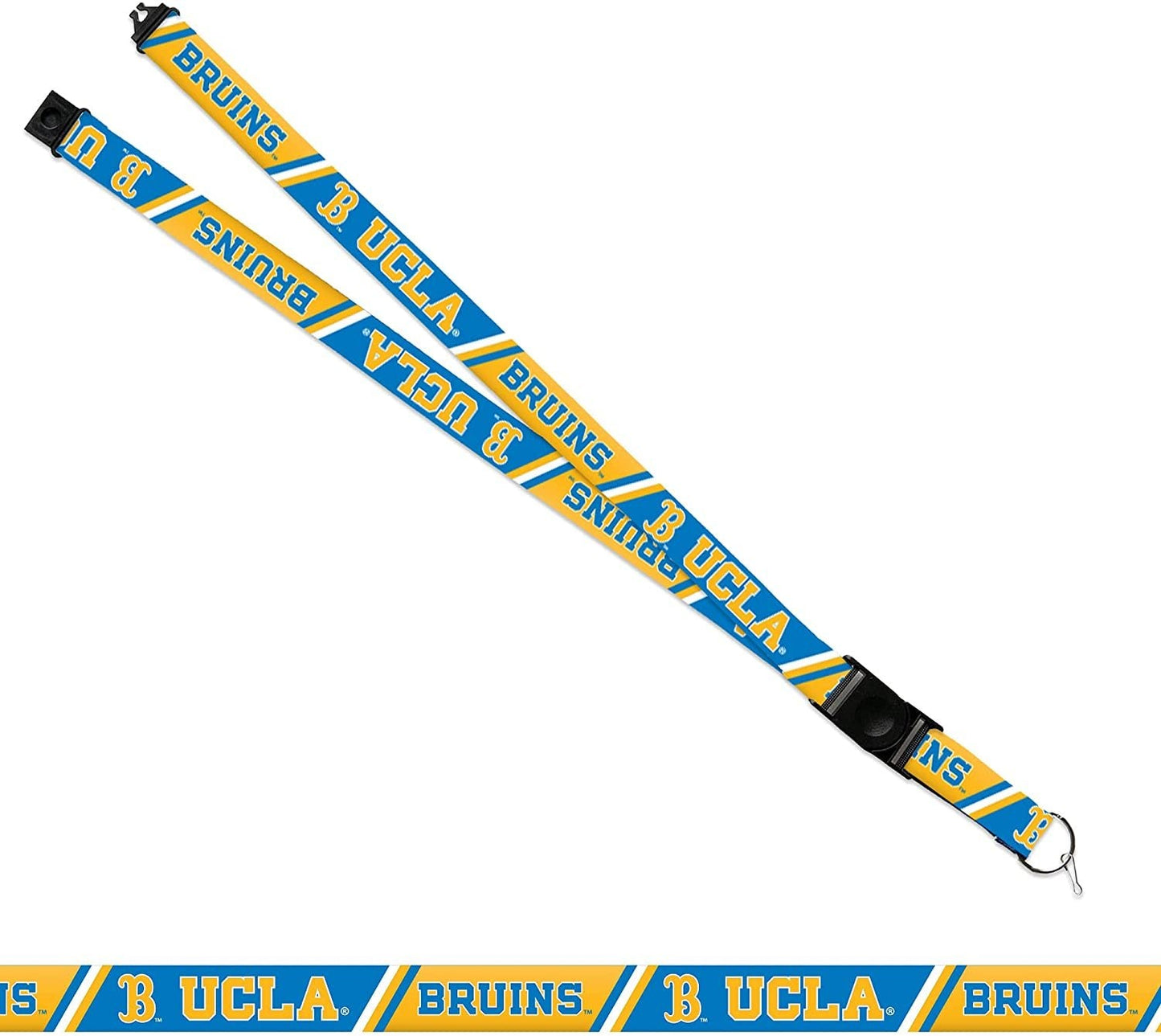 UCLA Bruins Lanyard Keychain Double Sided 18 Inch Button Clip Safety Breakaway