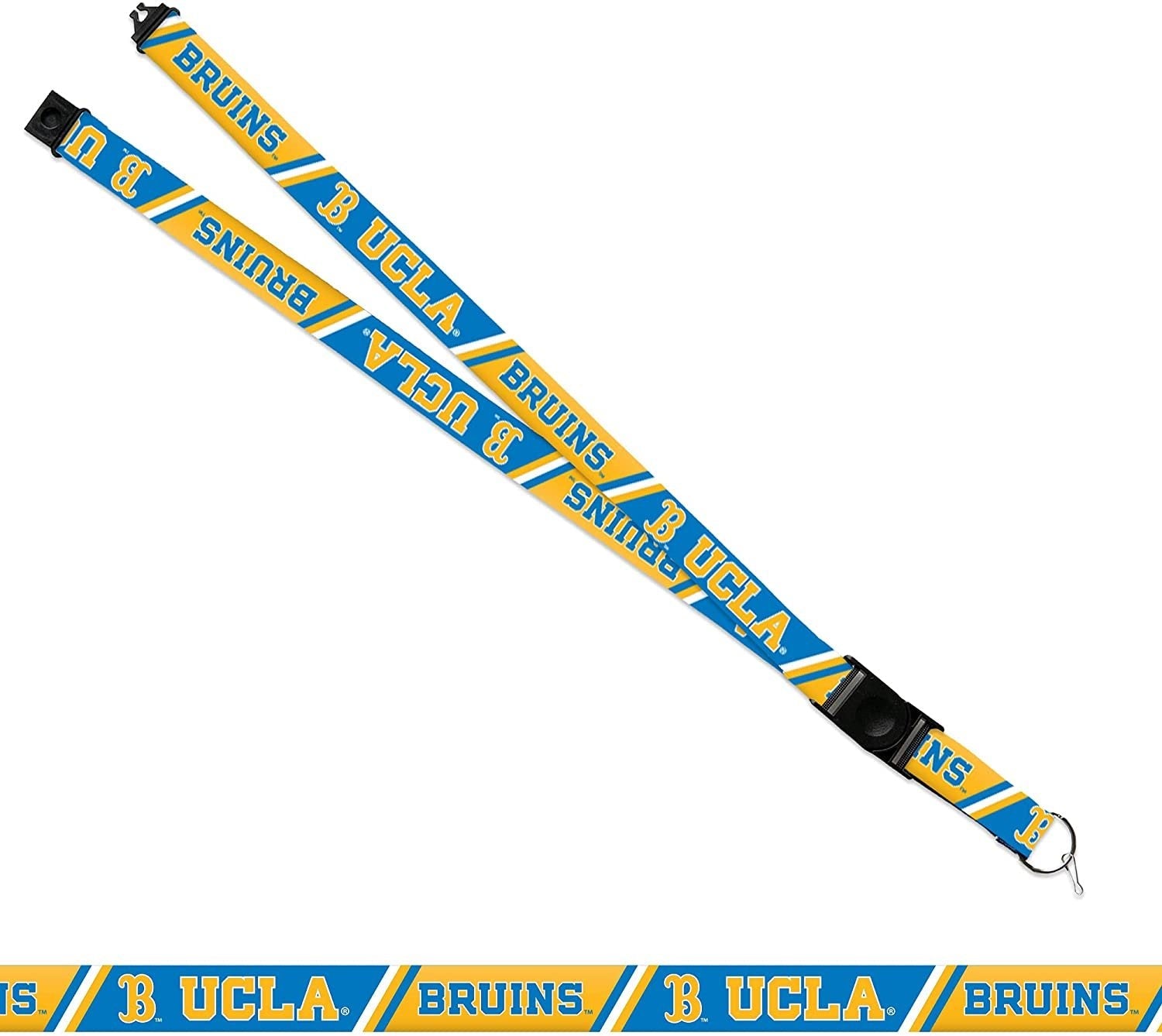 UCLA Bruins Lanyard Keychain Double Sided 18 Inch Button Clip Safety Breakaway