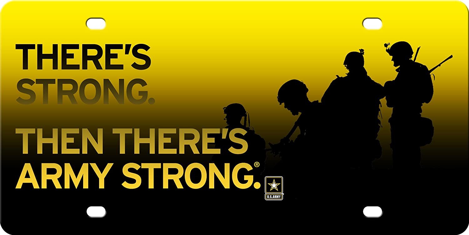 United States Army Military Premium Laser Tag License Plate, Printed Acrylic Mirrored, 12x6 Inch