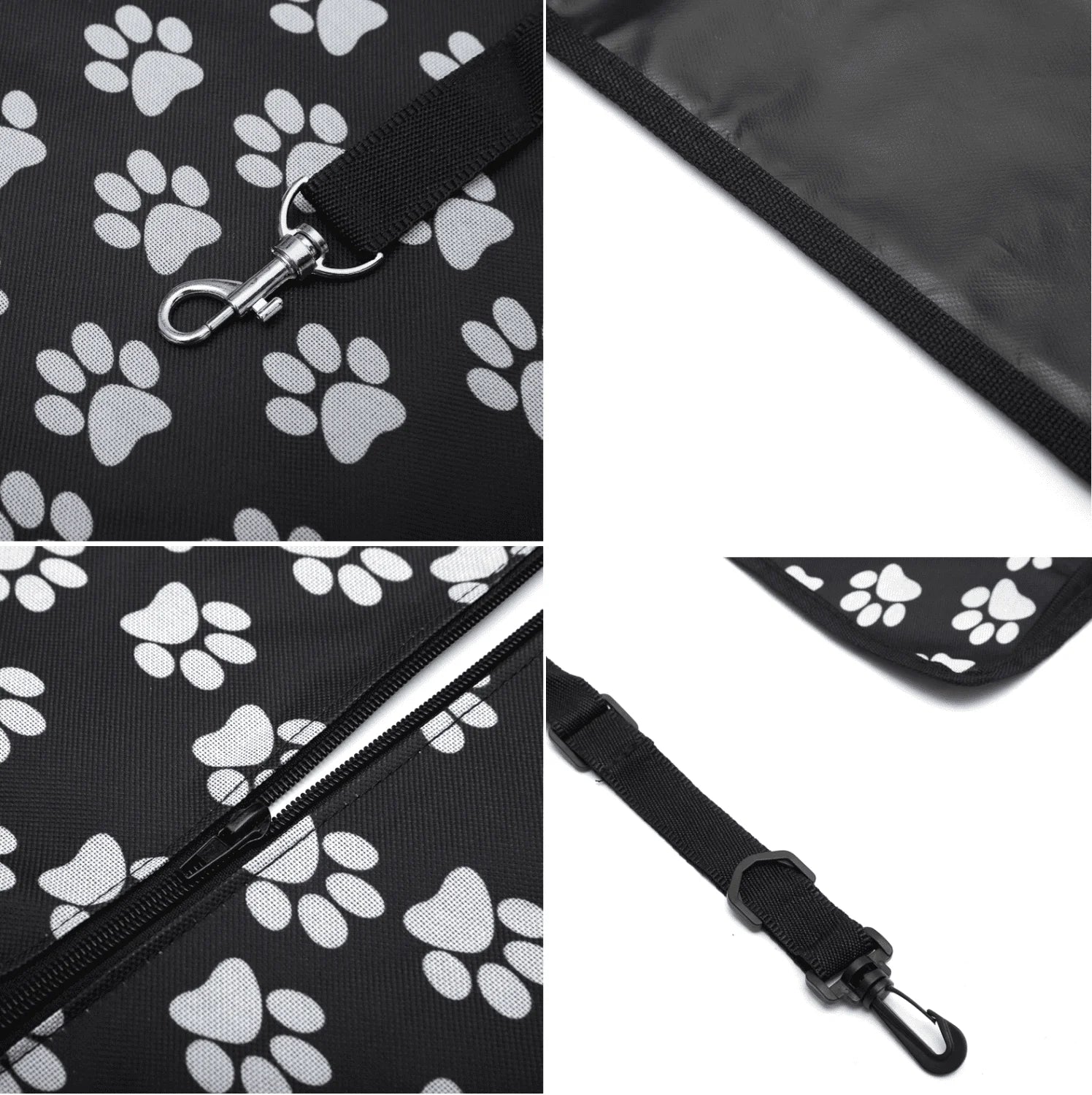 Universal Waterproof Back Car Hammock Pet Protector Cover for Animal Lovers with Paw Print Design