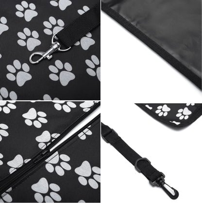 Universal Waterproof Back Car Hammock Pet Protector Cover for Animal Lovers with Paw Print Design