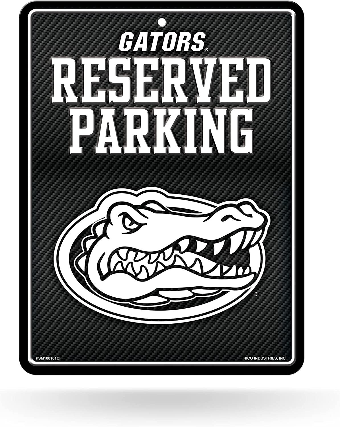 University of Florida Gators Metal Parking Sign, Carbon Fiber Design 8.5x11 Inch