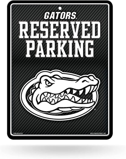 University of Florida Gators Metal Parking Sign, Carbon Fiber Design 8.5x11 Inch