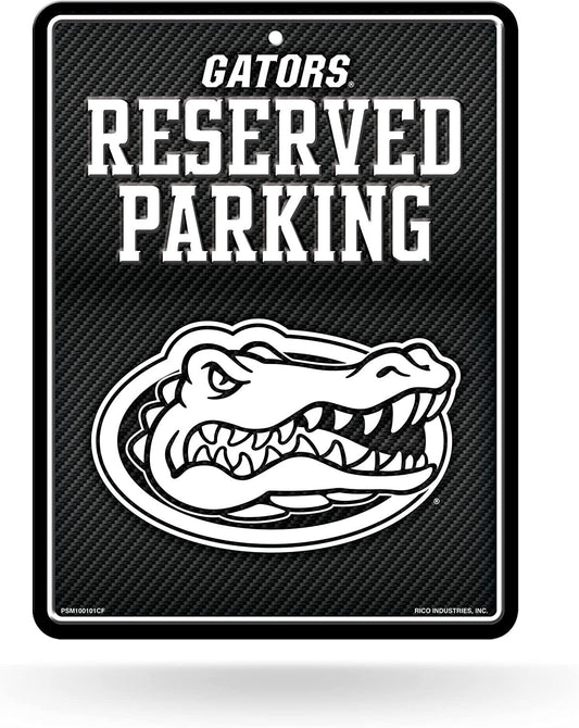 University of Florida Gators Metal Parking Sign, Carbon Fiber Design 8.5x11 Inch