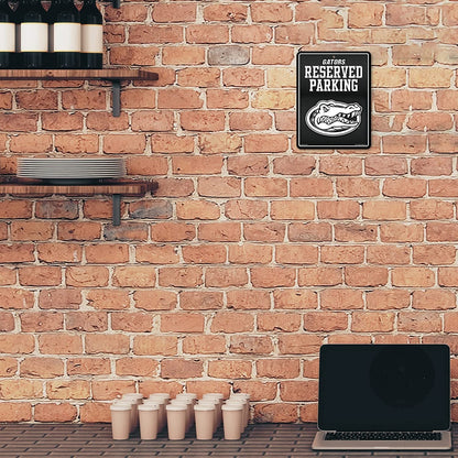 University of Florida Gators Metal Parking Sign, Carbon Fiber Design 8.5x11 Inch