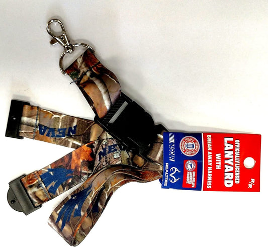 University of Nevada Wolfpack Camo Lanyard Keychain Double Sided Breakaway Safety Design Adult 18 Inch