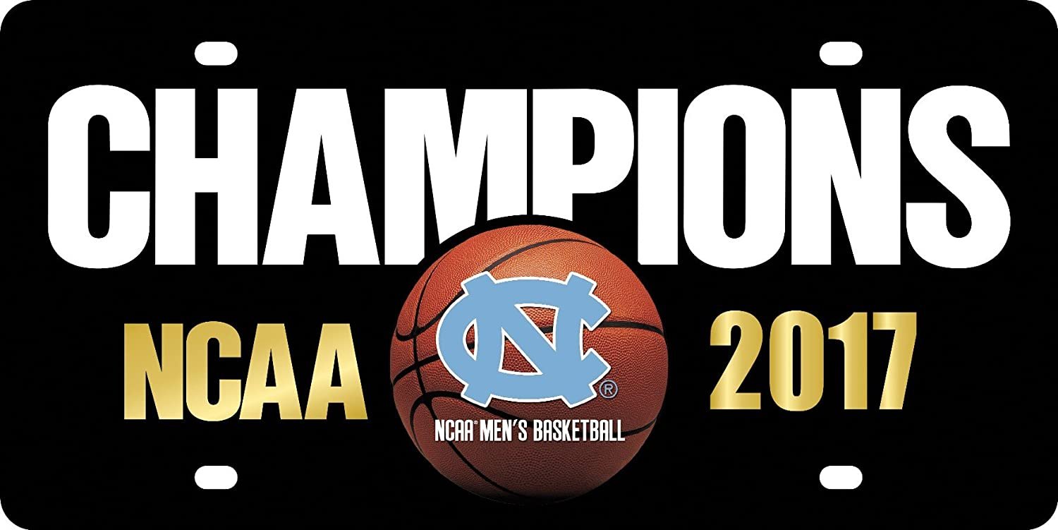 University of North Carolina Tar Heels 2017 Champions Laser Tag License Plate, Mirrored Acrylic, 6x12 Inch