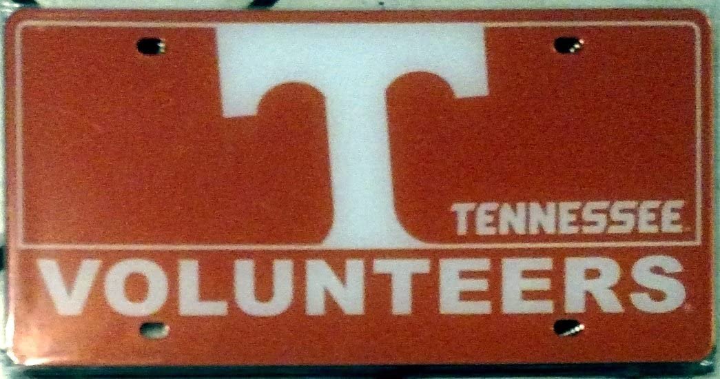 University of Tennessee Volunteers Premium Laser Tag License Plate, Mirrored Acrylic, 6x12 Inch
