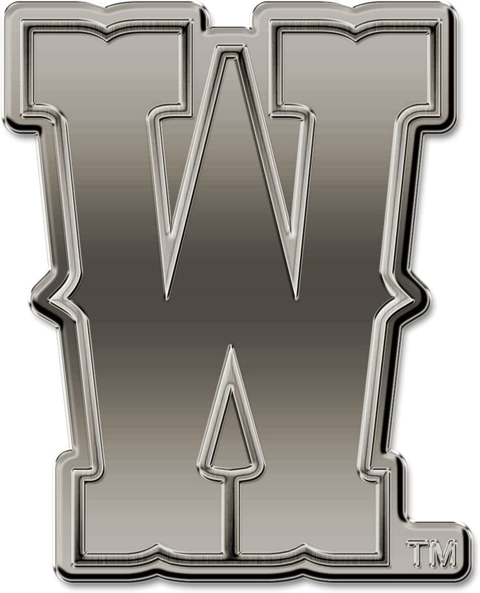 University of Wyoming Cowboys Solid Metal Auto Emblem Antique Nickel for Car/Truck/SUV