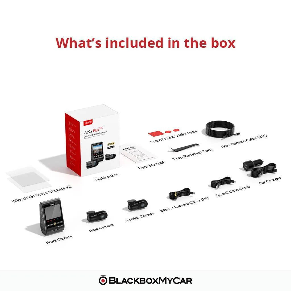 VIOFO A229 Plus 3CH 2K + 2K + 1080p Dash Cam