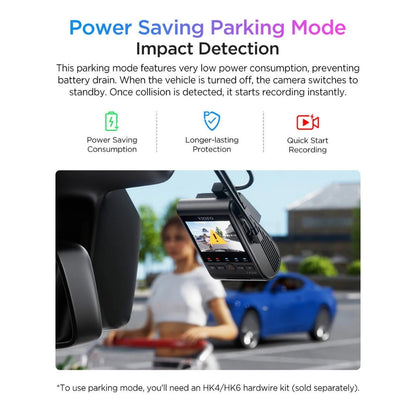 VIOFO A329S low-power impact detection parking mode graphic