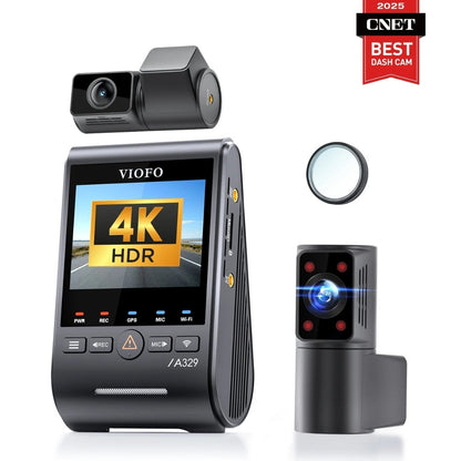 VIOFO A329S 3CH front camera with rear camera, infrared cabin camera and CPL filter