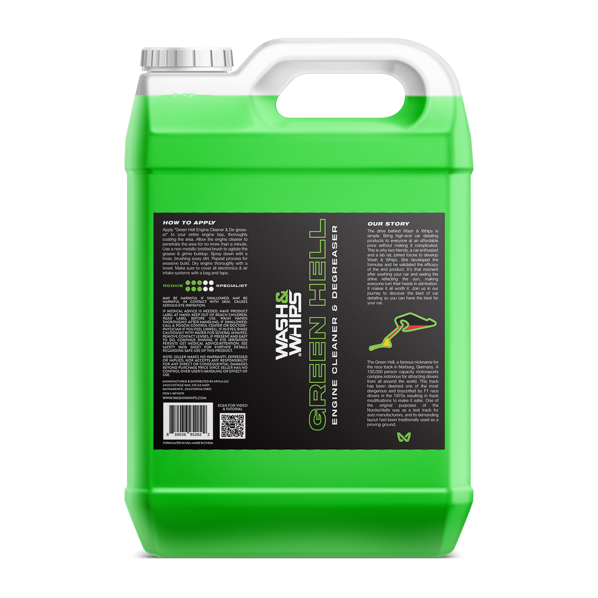 WASH&WHIPS Green Hell Engine Cleaner & Degreaser