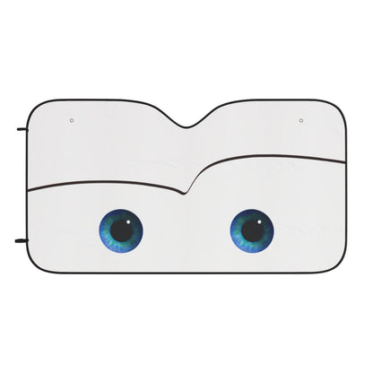 Car Eyes Sun Shade (30" x 55") – Funny Windshield Sunshade UV Protection for Cars, SUVs & Trucks | Foldable Heat Blocker Interior Protector