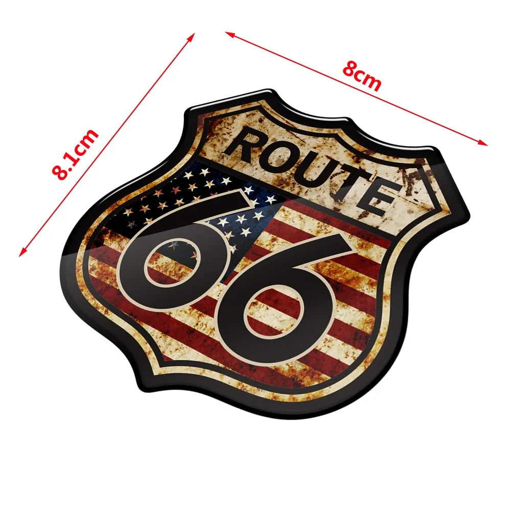 Route 66 3D Sticker