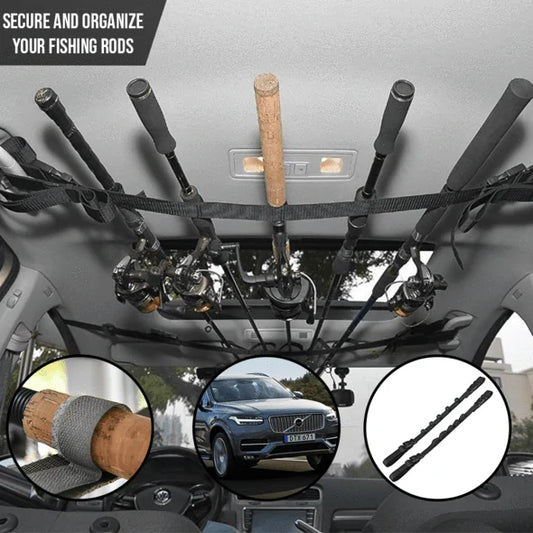 Car Storage and Organizer Strap for Fishing Rods