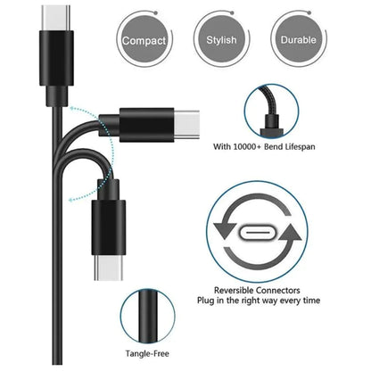 USB Type-C 3/6/10 FT Cable Cord