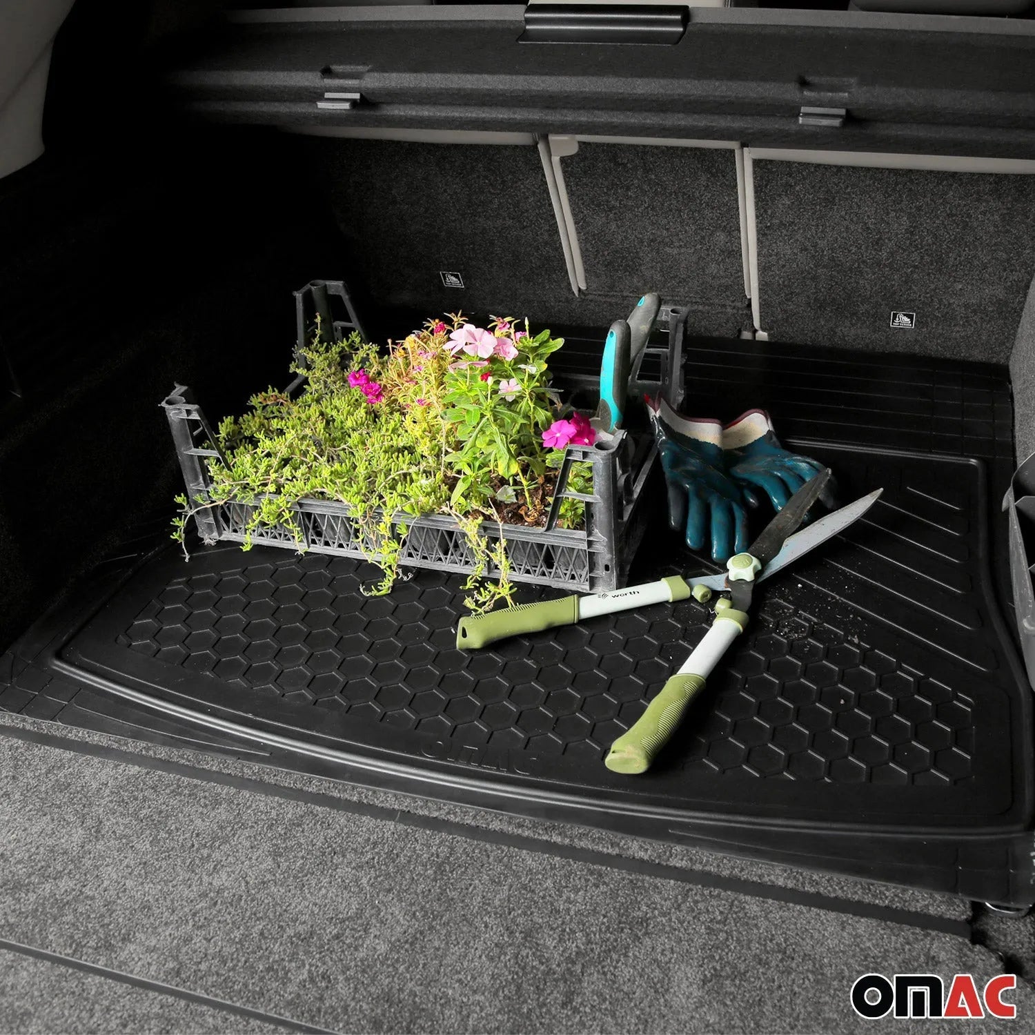 2005-2021 Jeep Grand Cherokee Semi-Custom fit Cargo Mat Liner Waterproof Rubber Black 1Pc 7
