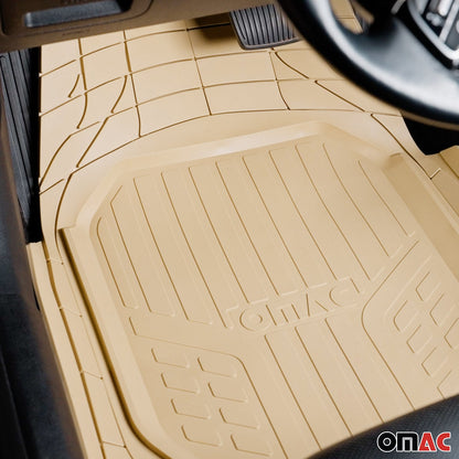 Honda Civic Heavy Duty Trim to fit Floor Mats Liner Tan All Weather 4Pcs 2