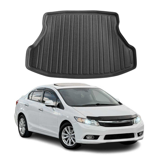 2012-2015 Honda Civic Sedan Cargo Liner Trunk Mat All Weather Black 1