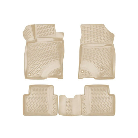 2016-2021 Honda Civic Floor Mats Liners Full Set All Weather Beige 1