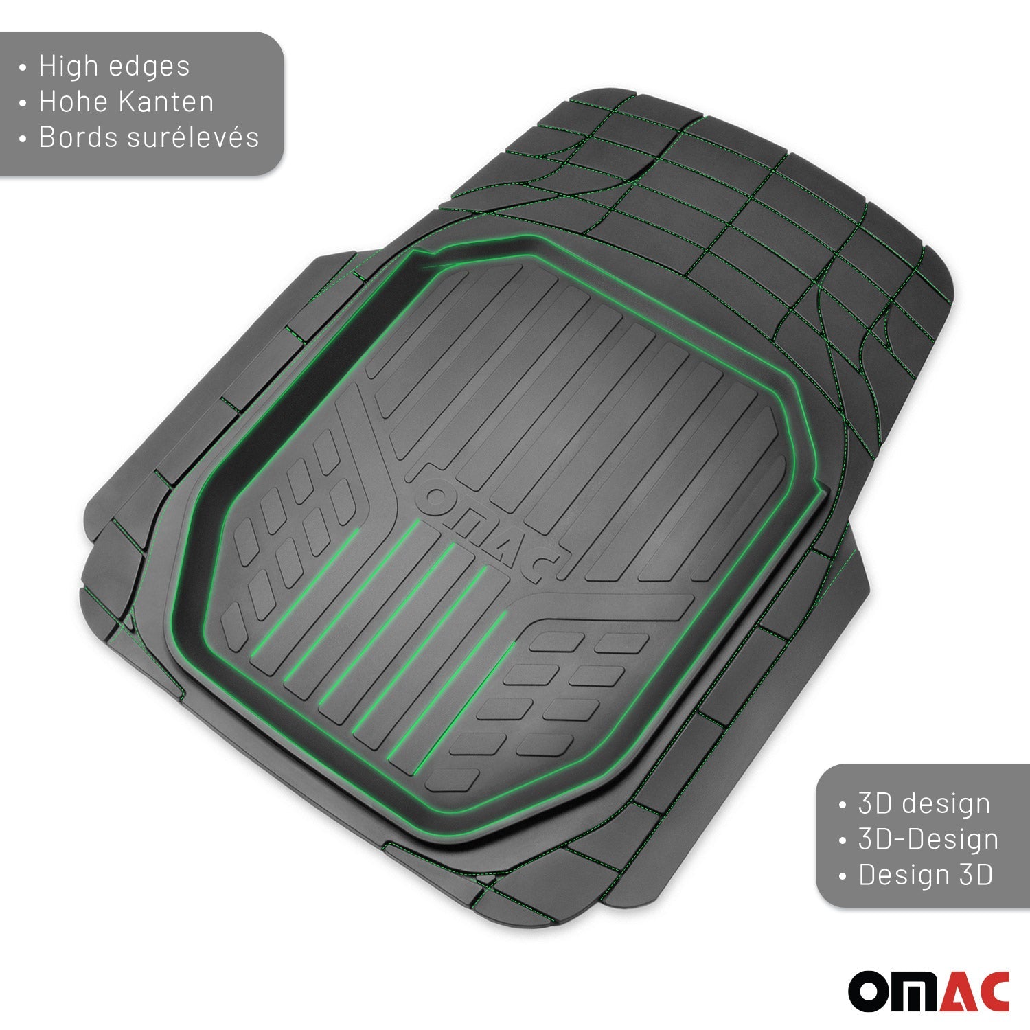 Lexus RX Semi-Custom fit Floor Mats Liner All Weather 3D Black Waterproof 4Pcs 3