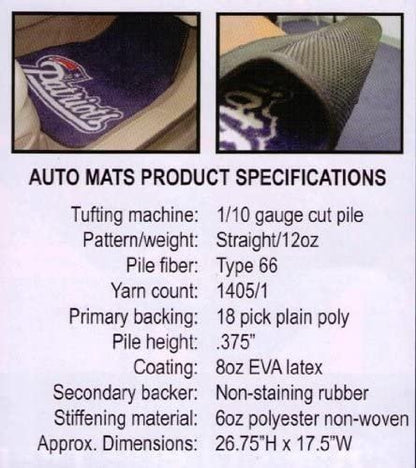 University of Wisconsin Badgers Front Floor Mats, Carpet Car Set, 18x27 Inch, Nylon, Set of 2 2